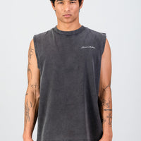 Chase The Horizon Cotton Tank - Black