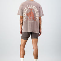 Chase The Horizon Cotton Tee - Brown