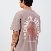 Chase The Horizon Cotton Tee - Brown