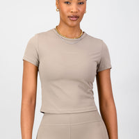 Olivia Fitted Tee - Cashew