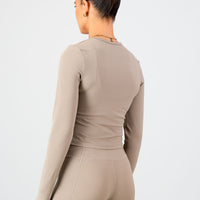 Olivia Fitted Long Sleeve - Cashew