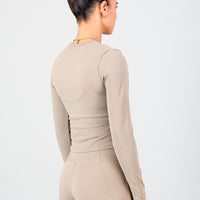 Olivia Fitted Long Sleeve - Cashew