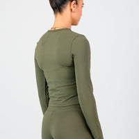Olivia Fitted Long Sleeve - Olive