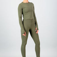 Olivia Fitted Long Sleeve - Olive