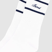 Track Crew Sock - White & Navy