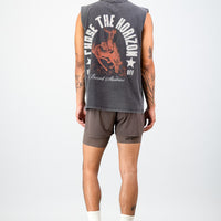 Chase The Horizon Cotton Tank - Black