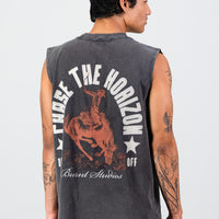 Chase The Horizon Cotton Tank - Black