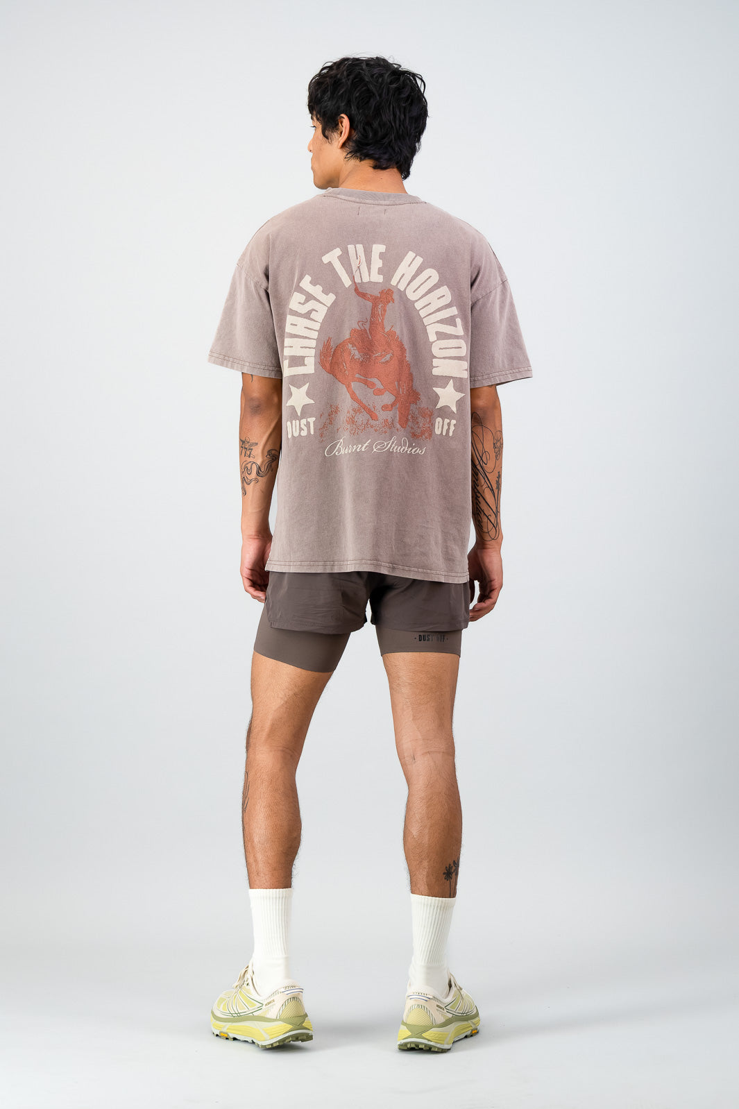 Chase The Horizon Cotton Tee - Brown