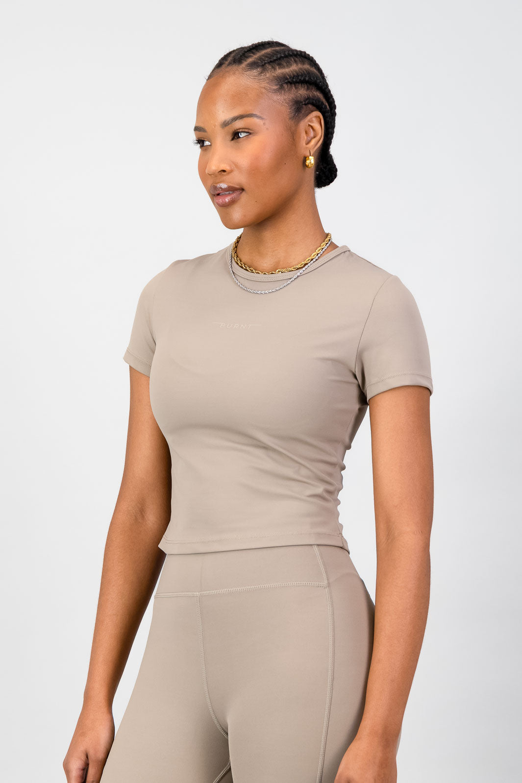 Olivia Fitted Tee - Cashew