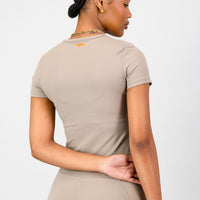 Olivia Fitted Tee - Cashew