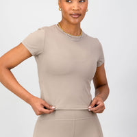 Olivia Fitted Tee - Cashew