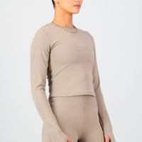 Olivia Fitted Long Sleeve - Cashew