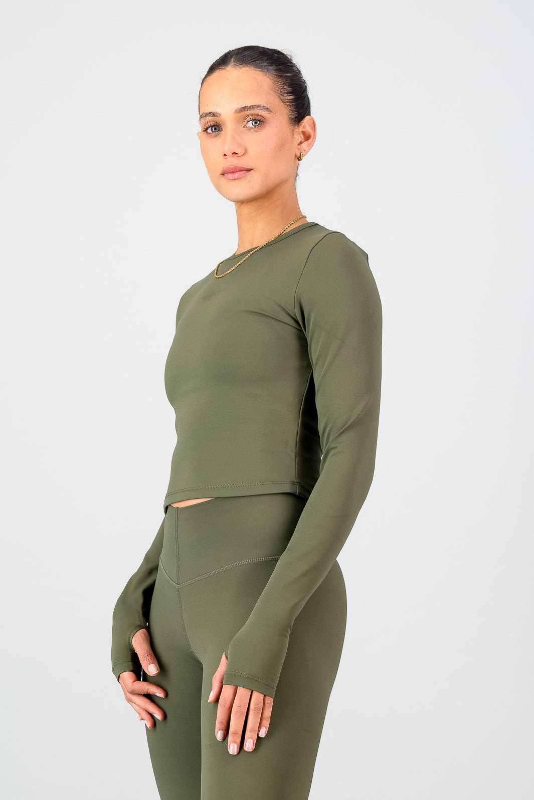 Olivia Fitted Long Sleeve - Olive
