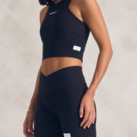 Stile Di Vita Rib Supportive Tank - Black